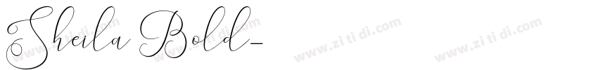 Sheila Bold字体转换